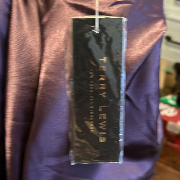 Terry Lewis Faux Fur Purple Black Collar Area Pullover Poncho Event - Picture 10 of 13